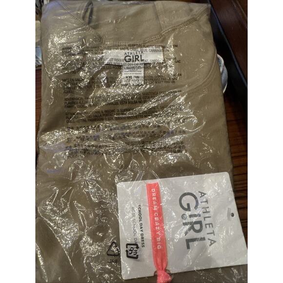 New Athleta Girl Size XXL 16 Robe School Day Dress Uniform Pockets Tan Lined 2 - Picture 10 of 10